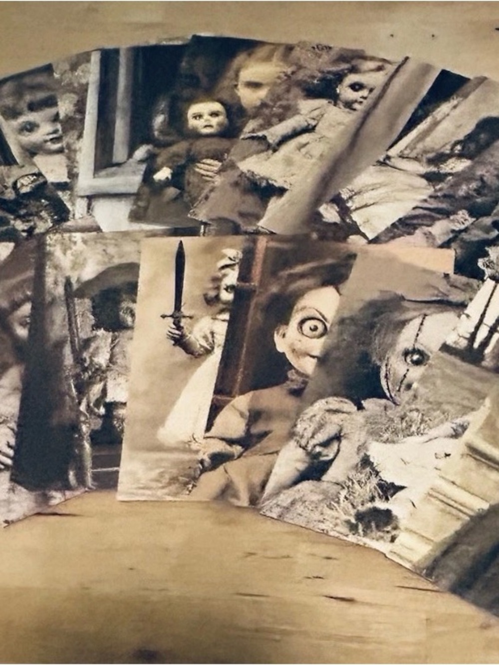 20 Vtg Style Haunted Doll Postcards Ephemera Creepy Victorian Horror Aesthetics